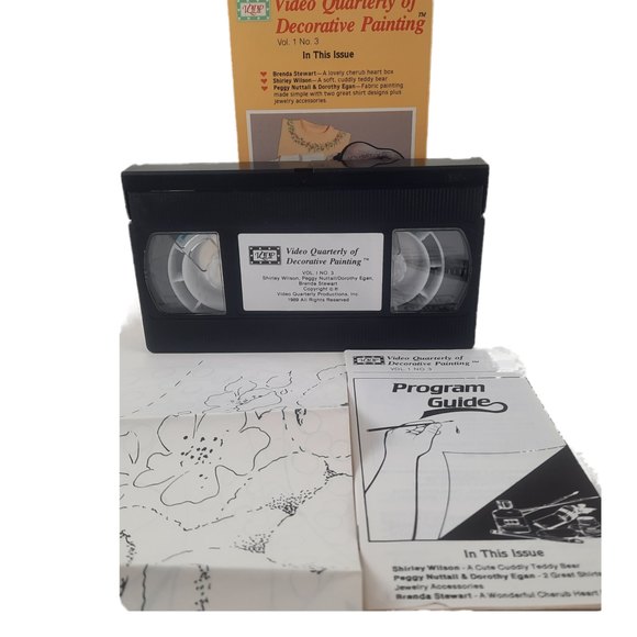 3 VHS TAPES VIDEO QUARTERLY OF DECORATIVE PAINTING TOLE - Picture 3 of 5